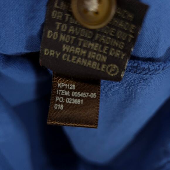 Rodd & Gunn Polo Mens XL Blue Textured Stripe Cotton Logo Short Sleeve Shirt - Picture 9 of 9